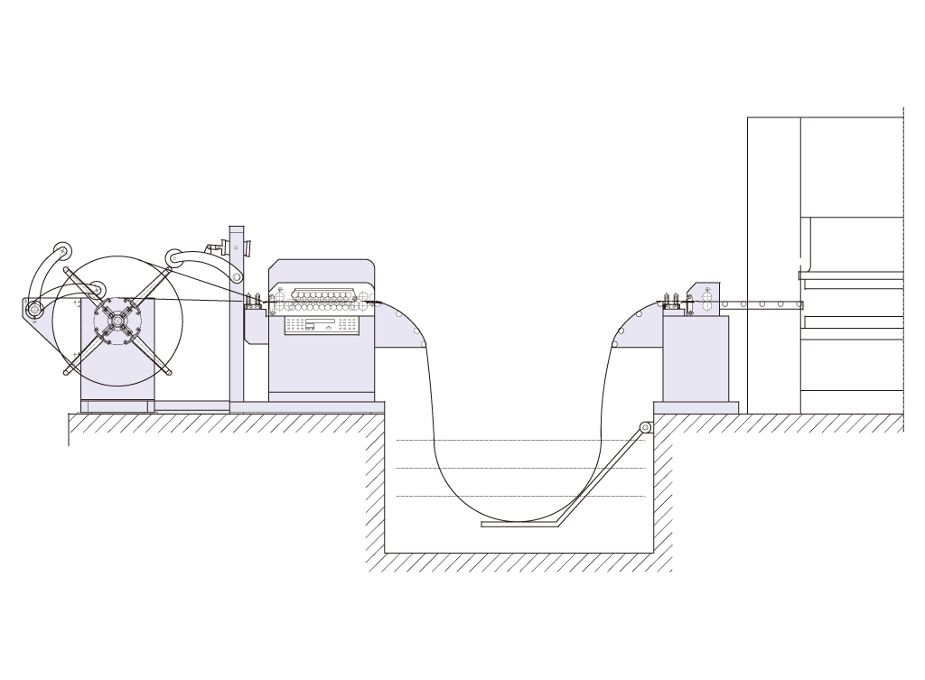 heavy production stamping automation system production line system composition diagram